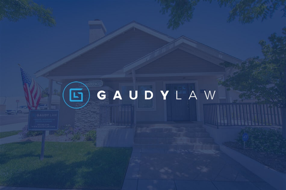 Gaudy Law Logo on Image of Office